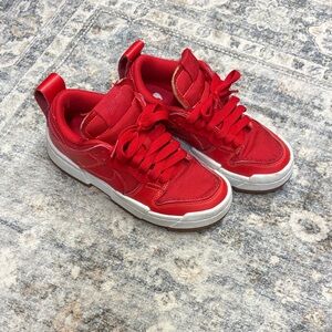 Red low disrupt dunks